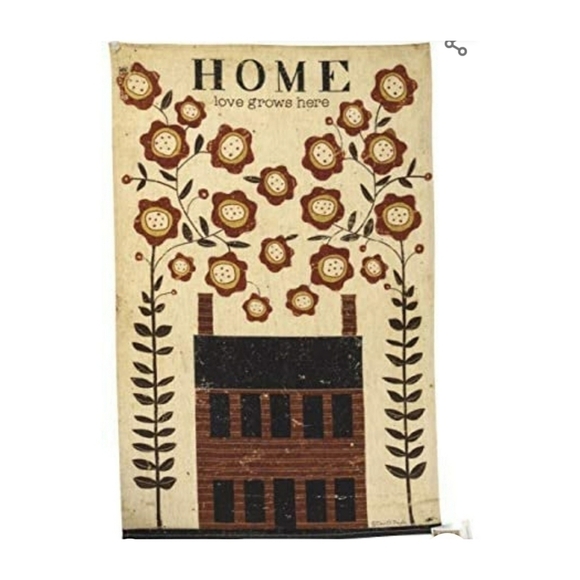 Primitives by Kathy Home Love Grown here linen cotton hand towel - Picture 1 of 4